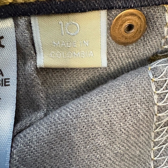 Michael Kors Izzy Mid Rise Cropped Skinny Dark Blue Stretch Denim Jean Size 10 - Picture 10 of 12